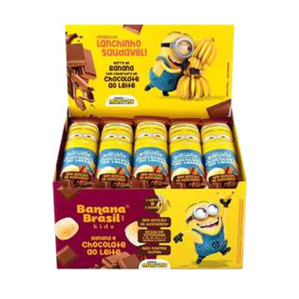 Banana Brasil Kids Minions (display) Banana e Chocolate ao Leite — Banana Brasil