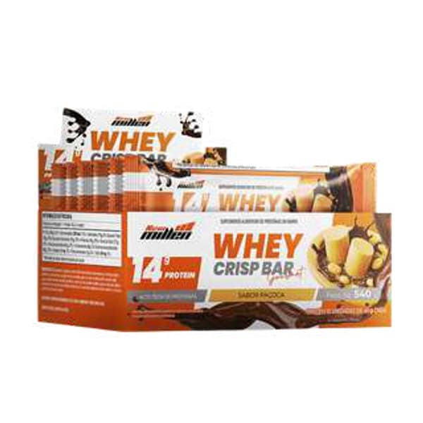 Whey Crisp Bar Gourmet 14g proteína (caixa) Paçoca — New Millen