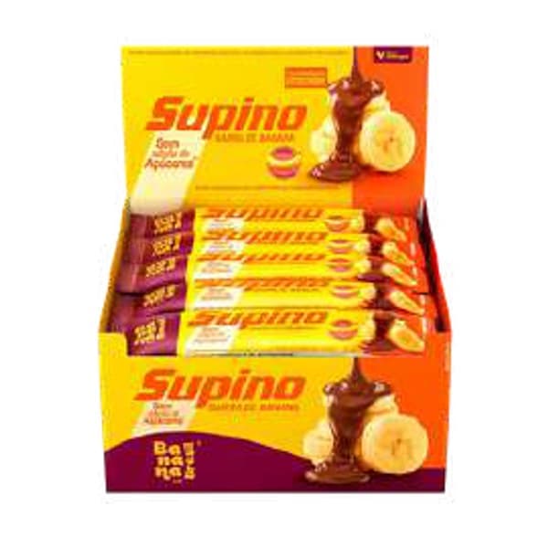 Supino Barra de Banana (display) Banana com Chocolate Sem Adição de Açúcares