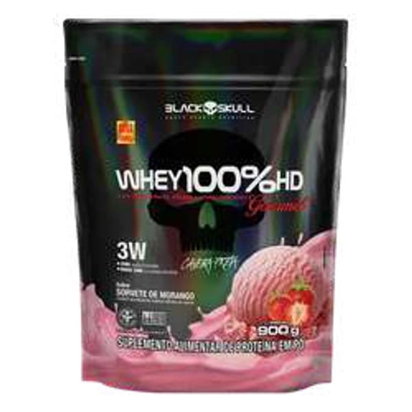 Whey 100% HD Gourmet Sorvete de Morango